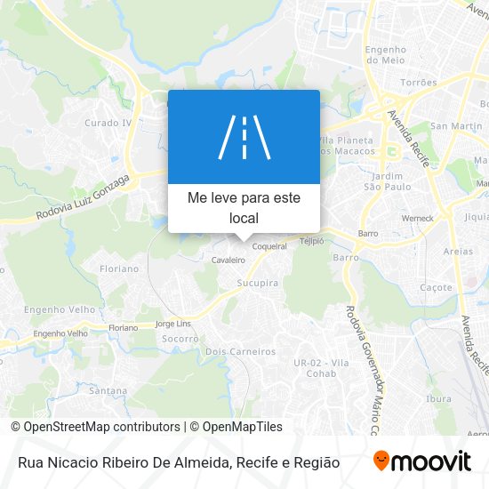Rua Nicacio Ribeiro De Almeida mapa
