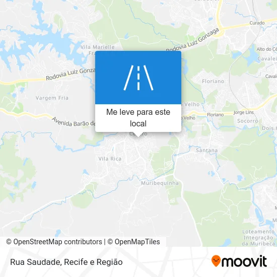 Rua Saudade mapa