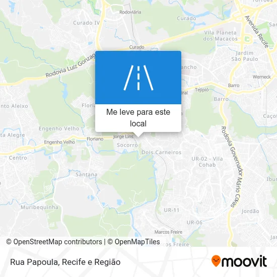 Rua Papoula mapa