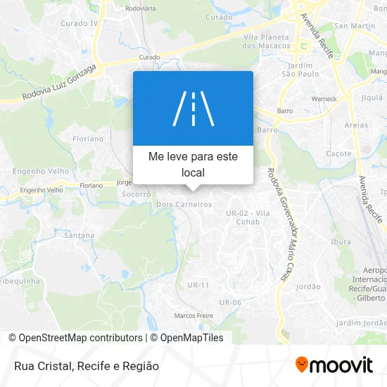 Rua Cristal mapa