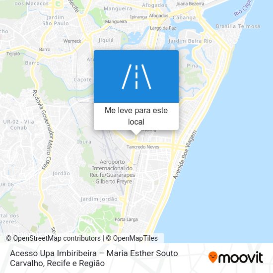 Acesso Upa Imbiribeira – Maria Esther Souto Carvalho mapa