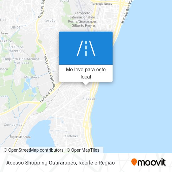 Acesso Shopping Guararapes mapa