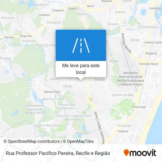 Rua Professor Pacifico Pereira mapa