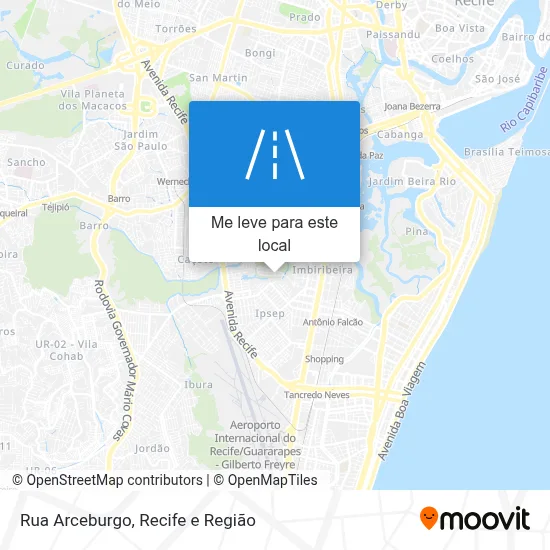 Rua Arceburgo mapa