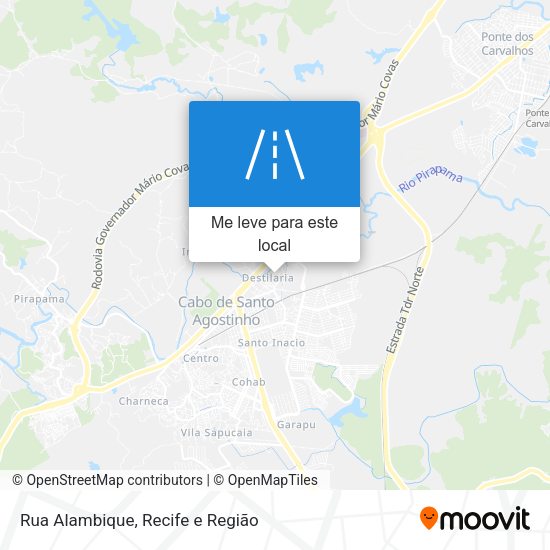 Rua Alambique mapa