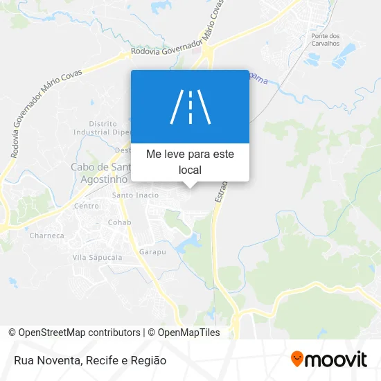 Rua Noventa mapa