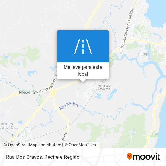 Rua Dos Cravos mapa