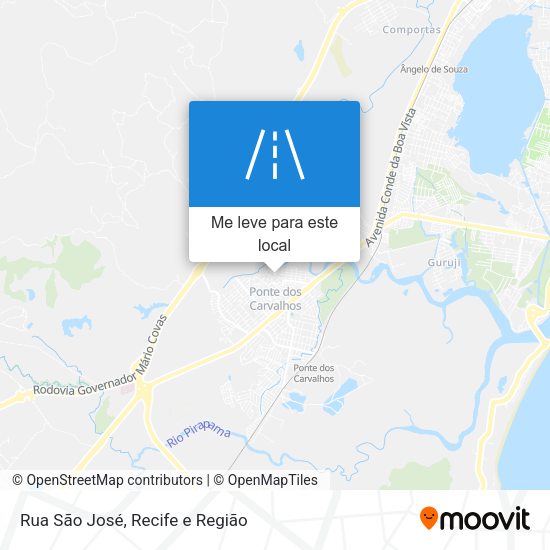 Rua São José mapa