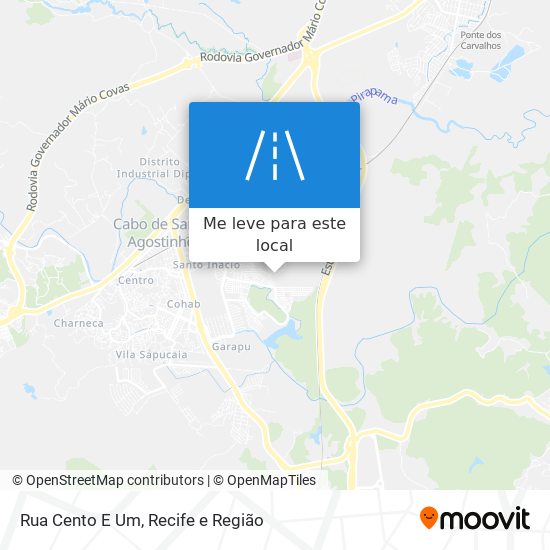 Rua Cento E Um mapa