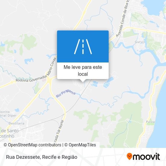 Rua Dezessete mapa