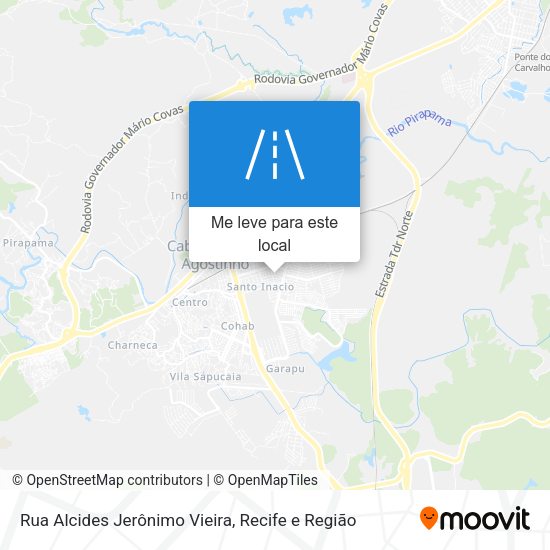 Rua Alcides Jerônimo Vieira mapa