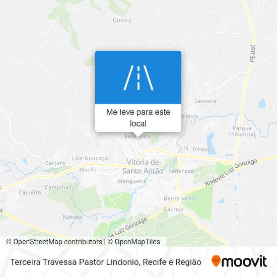 Terceira Travessa Pastor Lindonio mapa