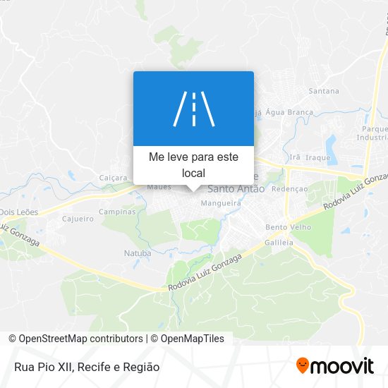 Rua Pio XII mapa