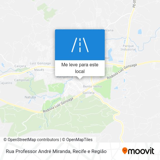 Rua Professor André Miranda mapa