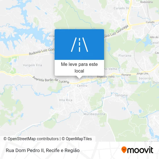 Rua Dom Pedro II mapa