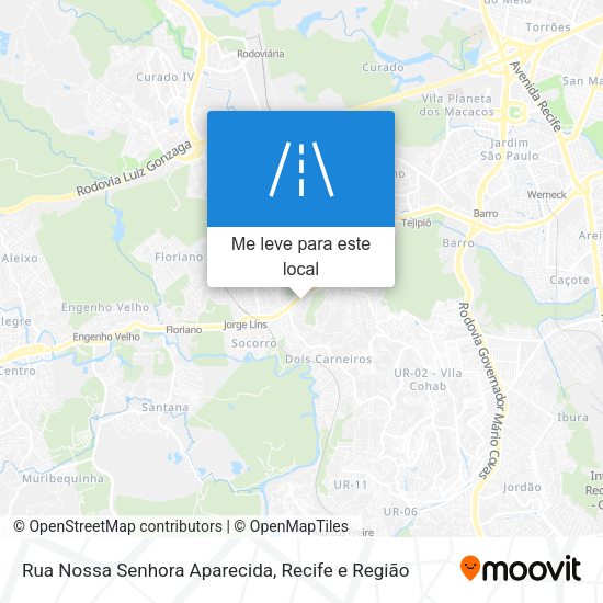 Rua Nossa Senhora Aparecida mapa