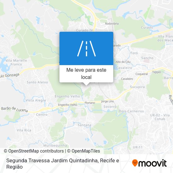 Segunda Travessa Jardim Quintadinha mapa