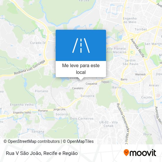 Rua V São João mapa