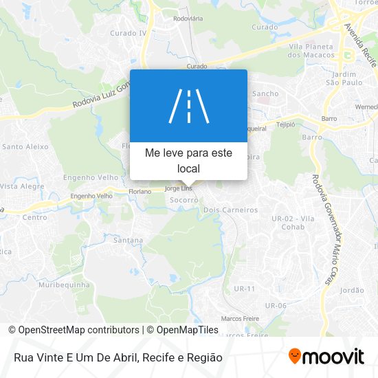Rua Vinte E Um De Abril mapa
