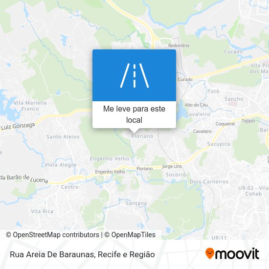 Rua Areia De Baraunas mapa