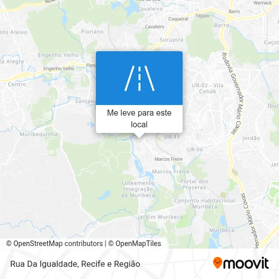 Rua Da Igualdade mapa