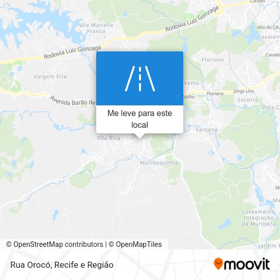 Rua Orocó mapa