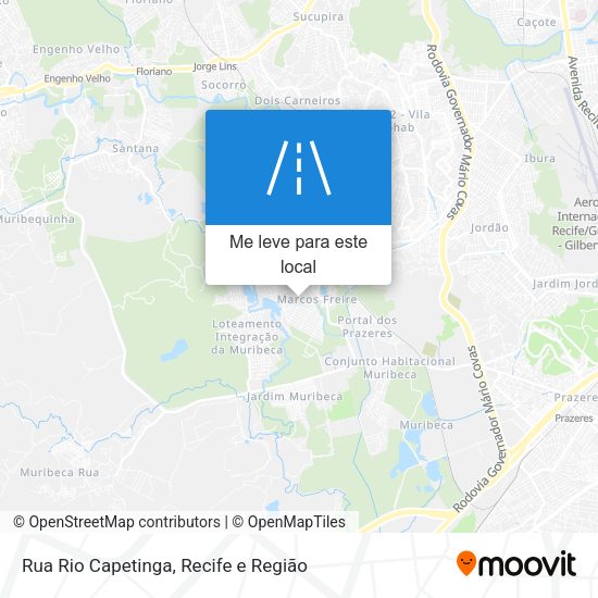 Rua Rio Capetinga mapa