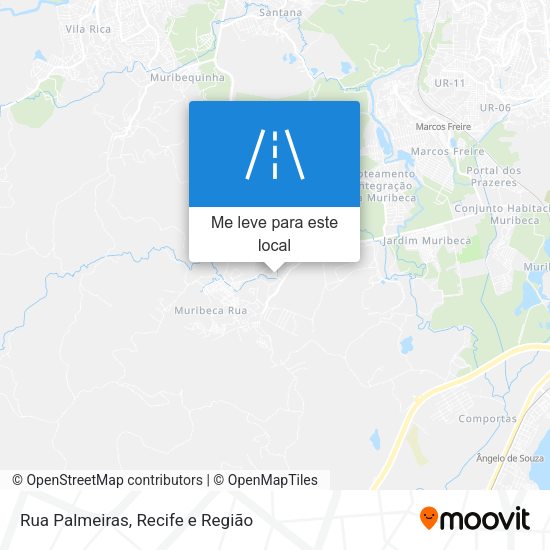 Rua Palmeiras mapa