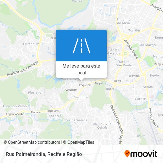 Rua Palmeirandia mapa