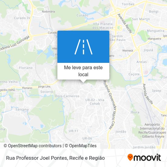 Rua Professor Joel Pontes mapa