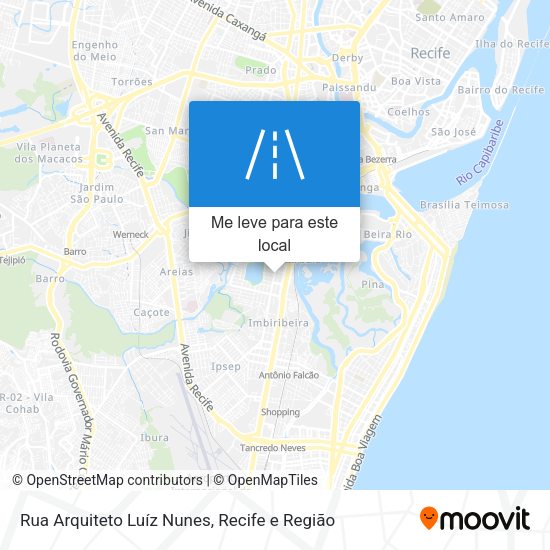 Rua Arquiteto Luíz Nunes mapa