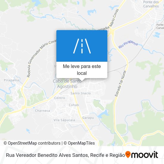 Rua Vereador Benedito Alves Santos mapa