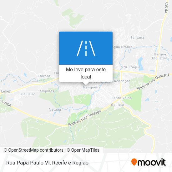 Rua Papa Paulo VI mapa