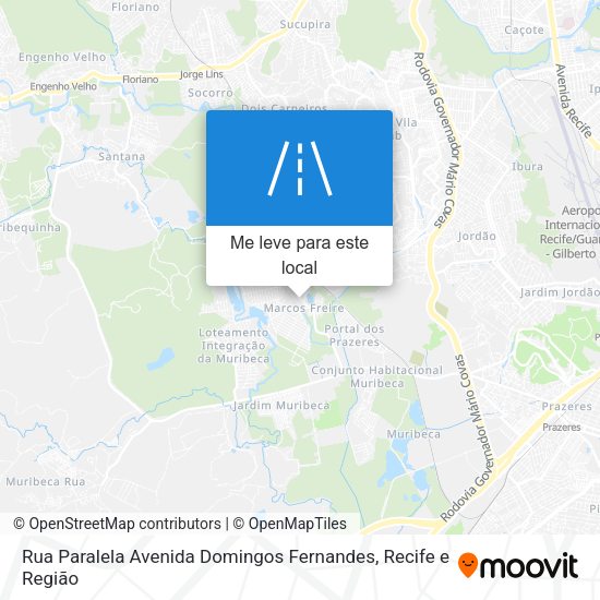 Rua Paralela Avenida Domingos Fernandes mapa