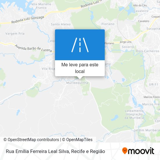 Rua Emília Ferreira Leal Silva mapa