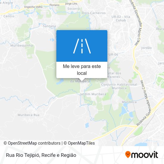 Rua Rio Tejipió mapa