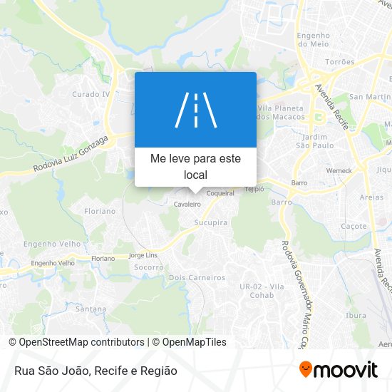 Rua São João mapa