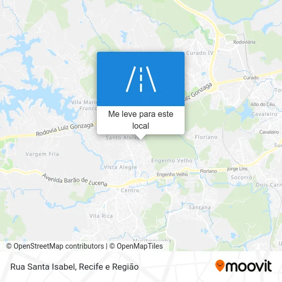 Rua Santa Isabel mapa