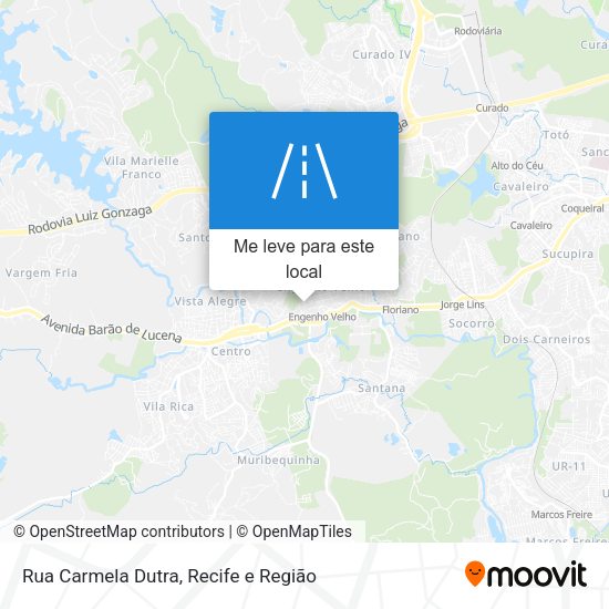 Rua Carmela Dutra mapa