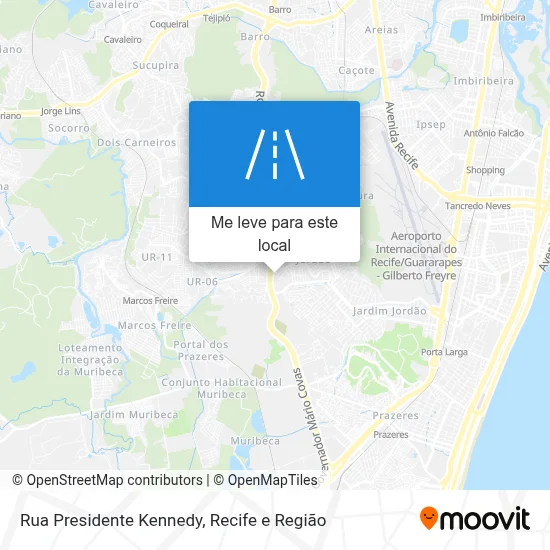 Rua Presidente Kennedy mapa