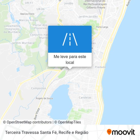 Terceira Travessa Santa Fé mapa
