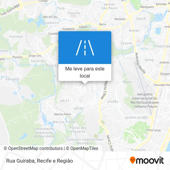 Rua Guiraba mapa