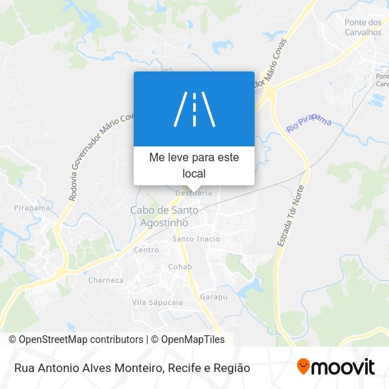 Rua Antonio Alves Monteiro mapa