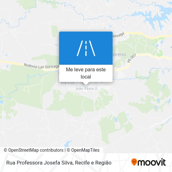 Rua Professora Josefa Silva mapa