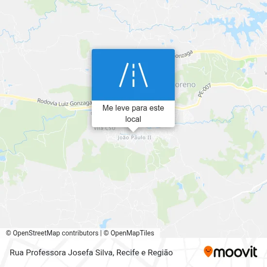 Rua Professora Josefa Silva mapa