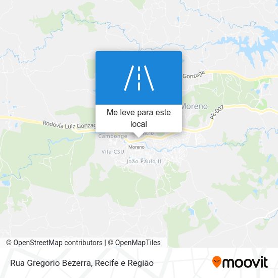Rua Gregorio Bezerra mapa