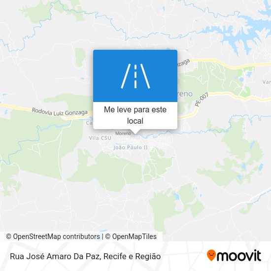 Rua José Amaro Da Paz mapa