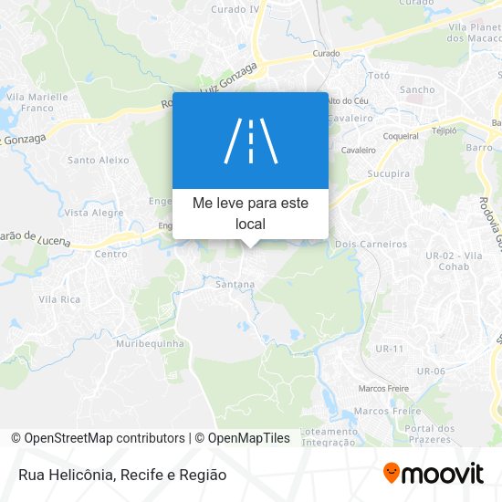 Rua Helicônia mapa