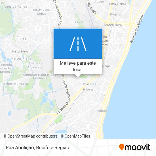 Rua Abolição mapa