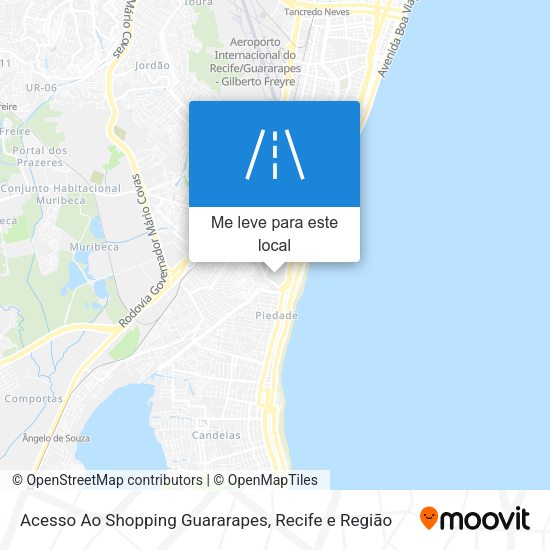 Acesso Ao Shopping Guararapes mapa